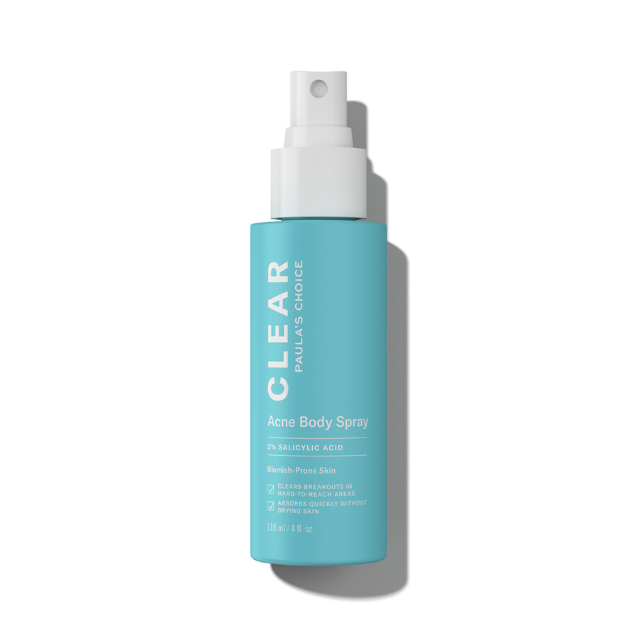 spray corpo clear per acne e sfoghi cutanei