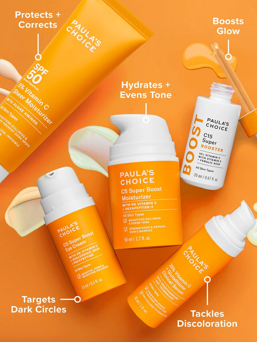 crema idratante trasparente al 5 di vitamina c spf 50