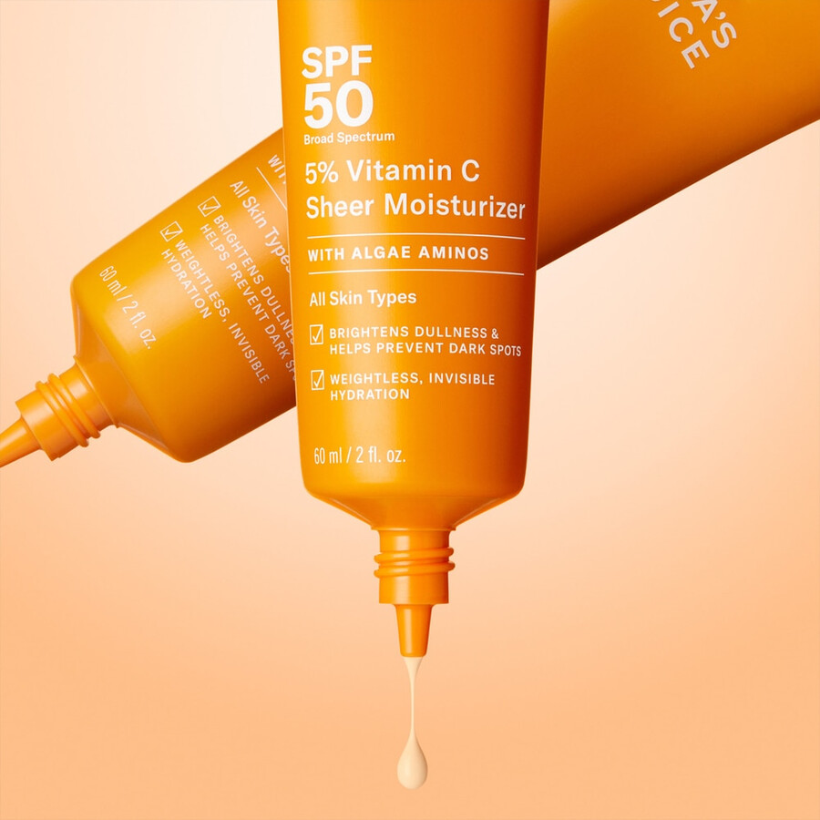 crema idratante trasparente al 5 di vitamina c spf 50